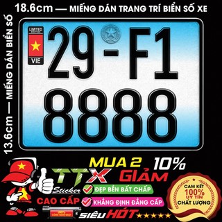 DECAL BIỂN SỐ XE MÁY