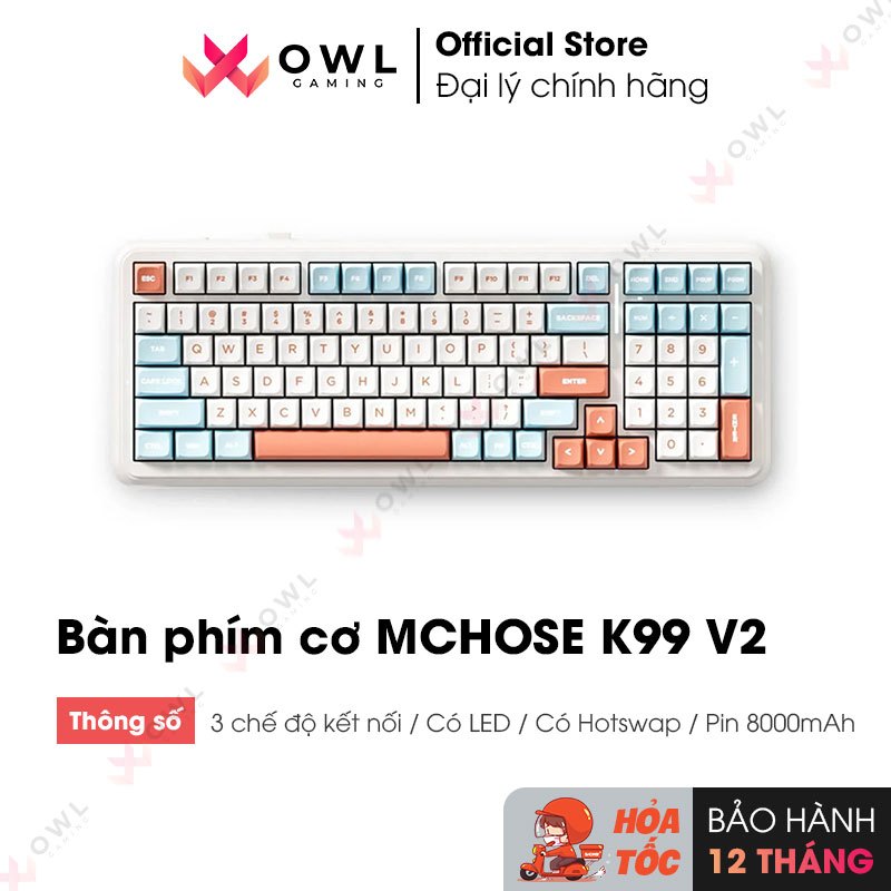 Bàn phím cơ MCHOSE K99 V2 - Horizon Orange (hàng chính hãng)