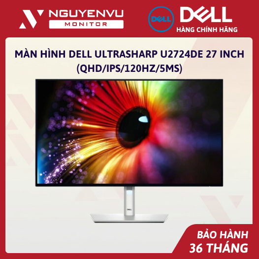 [Full Vat] Màn Hình Đồ Hoạ Dell UltraSharp U2724DE 27 inch 2K (QHD/IPS/120Hz/5ms) - Bảo Hành 3 Năm