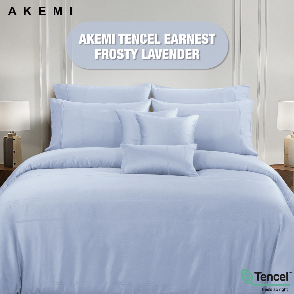 Bộ Ga kèm Vỏ chăn Akemi Tencel Earnest  Lyocell cao cấp, gồm 6 món (King/ Queen)