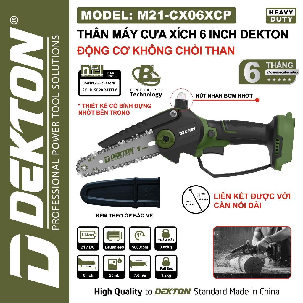Thân máy cưa cầm tay DEKTON M21-CX06 - 6inch - 21V - Brushless- Bảo hành 6 tháng - Hồng Nhiên