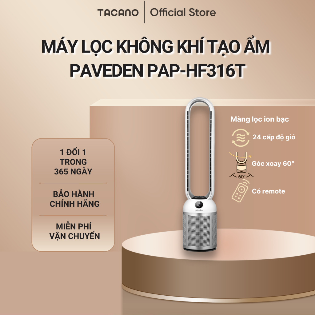 Quạt Không Cánh Paveden PBF-307S-DC/PBF-307S-DC/ PBF-9070AW - Đổi mới 365 ngày