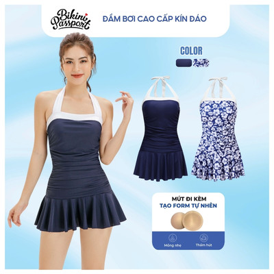 Đồ bơi một mảnh nữ kín đáo giấu bụng đi dã ngoại - Bikini Passport - BS282_NV