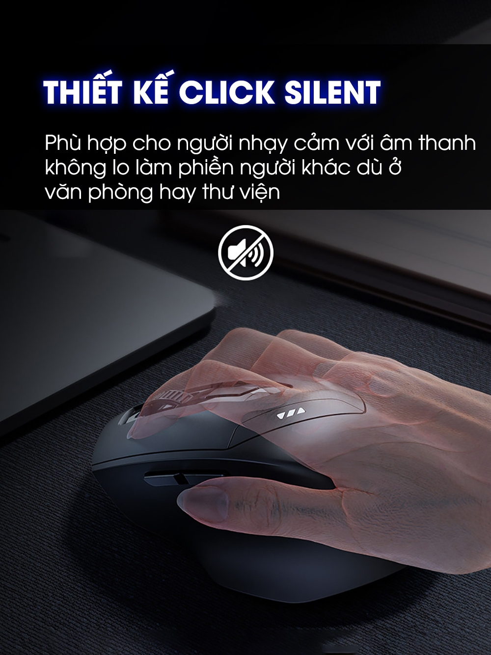 Chuột không dây bluetooth TEKKIN INPHIC DR01 V2 gaming silent sạc pin công thái học máy tính hot sal
