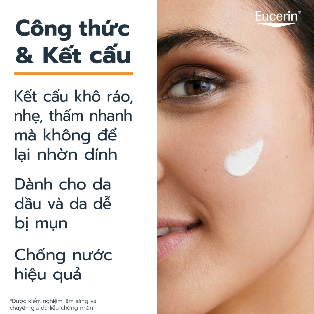 [Hannah x Eucerin]  Kem chống nắng kiềm dầu & ngừa mụn Eucerin Sun Dry Touch SPF50+ 50ml | BigBuy360 - bigbuy360.vn