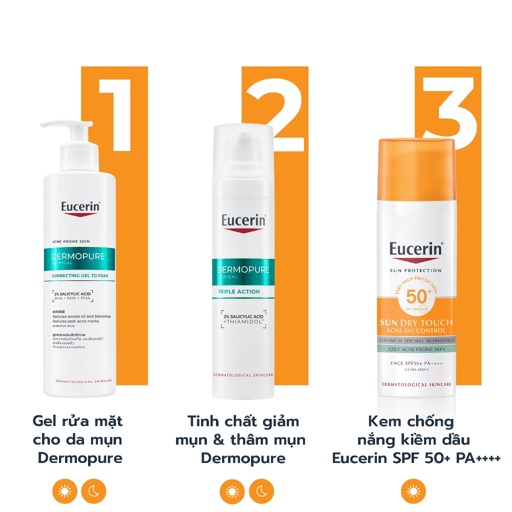 [Hannah x Eucerin]  Kem chống nắng kiềm dầu & ngừa mụn Eucerin Sun Dry Touch SPF50+ 50ml | BigBuy360 - bigbuy360.vn