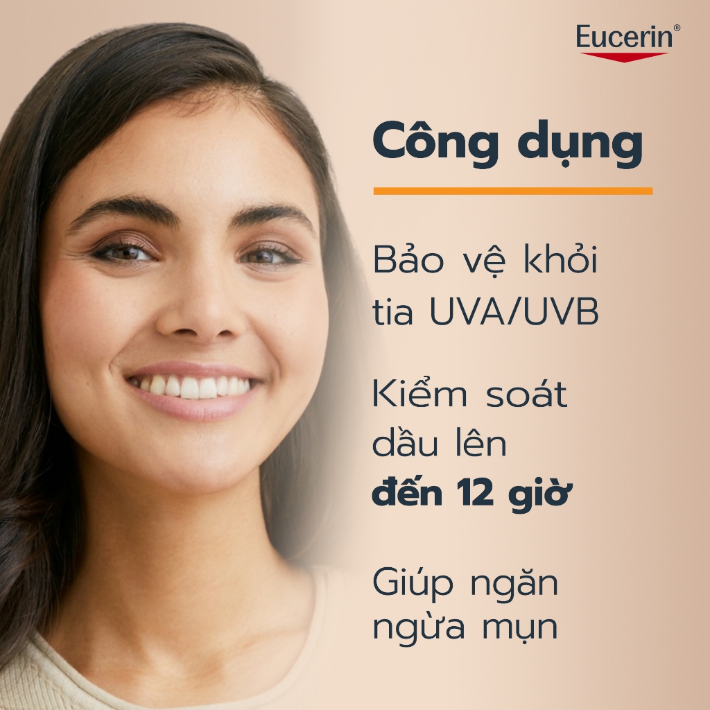 [Hannah x Eucerin]  Kem chống nắng kiềm dầu & ngừa mụn Eucerin Sun Dry Touch SPF50+ 50ml | BigBuy360 - bigbuy360.vn