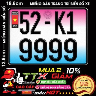 DECAL BIỂN SỐ XE MÁY