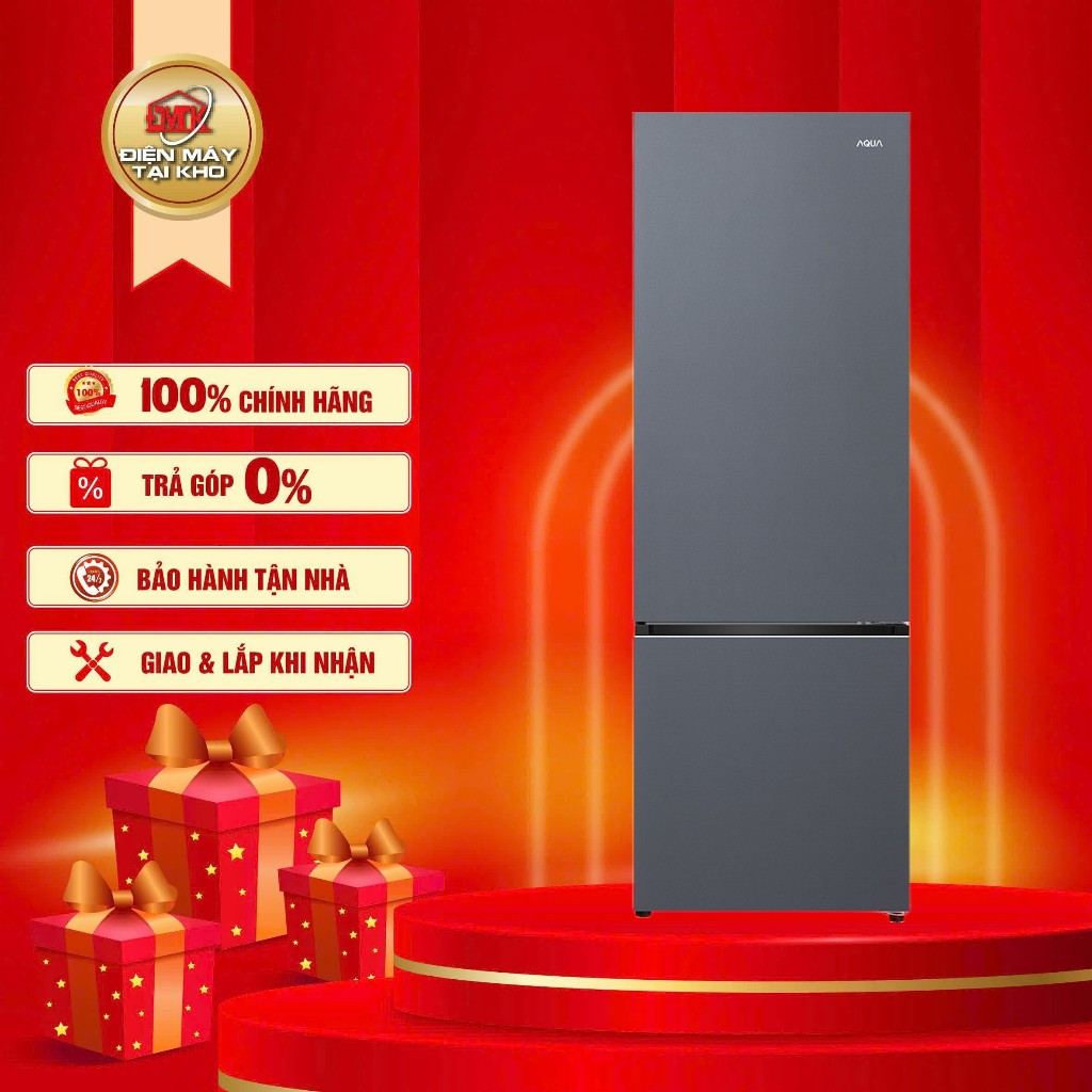 Tủ lạnh Aqua Inverter 324 lít AQR-B390MA(SLB)