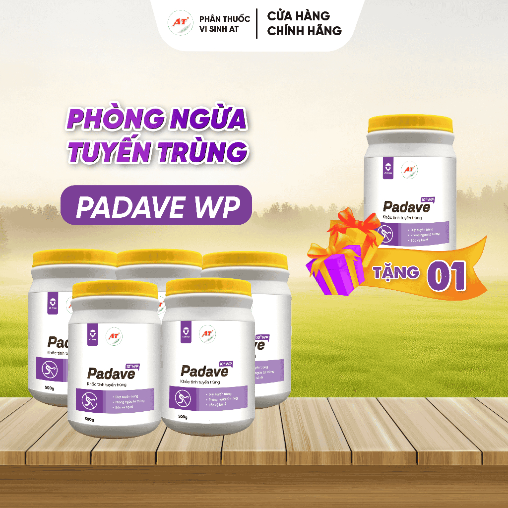 Combo 5 Hũ + 1 Padave Wp 500g Xử Lí Tuyến Trùng