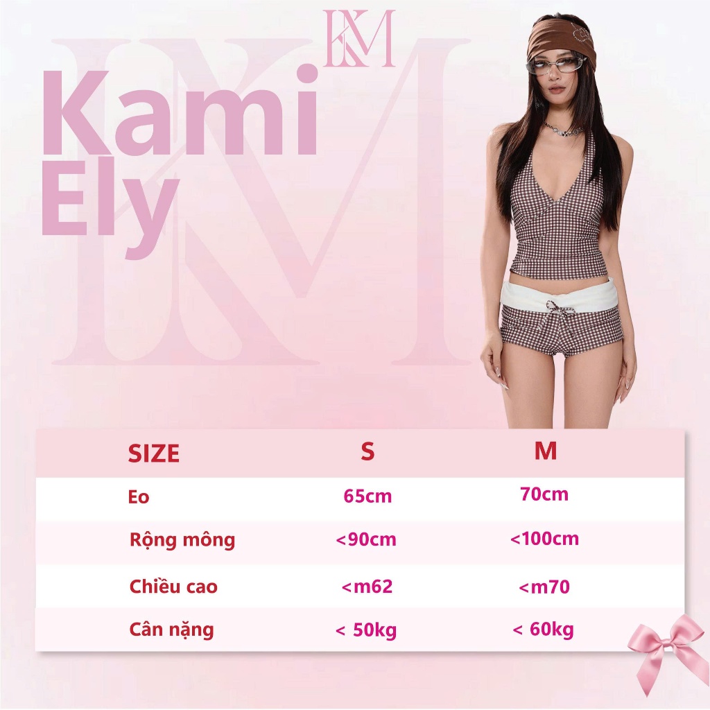 Set Bikini Đi Biển Họa Tiết Caro 2 Màu Xanh, Nâu Hot Trend, Set Đồ Đi Biển Kín Đáo Cổ Yếm Ôm Dáng - H30 | BigBuy360 - bigbuy360.vn