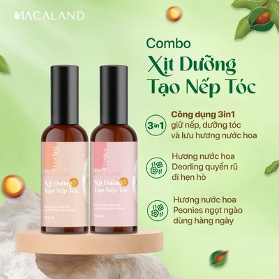 Combo 2 Xịt giữ nếp tóc tạo kiểu 100ml lưu hương nước hoa quyến rũ và ngọt ngào MACALAND