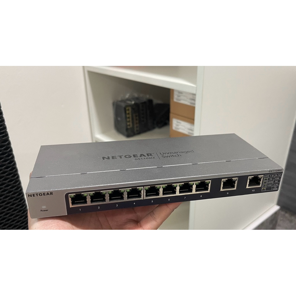 Switch Netgear GS110MX (8 Port 1G + 2 Port 10G/Multi-Gig)