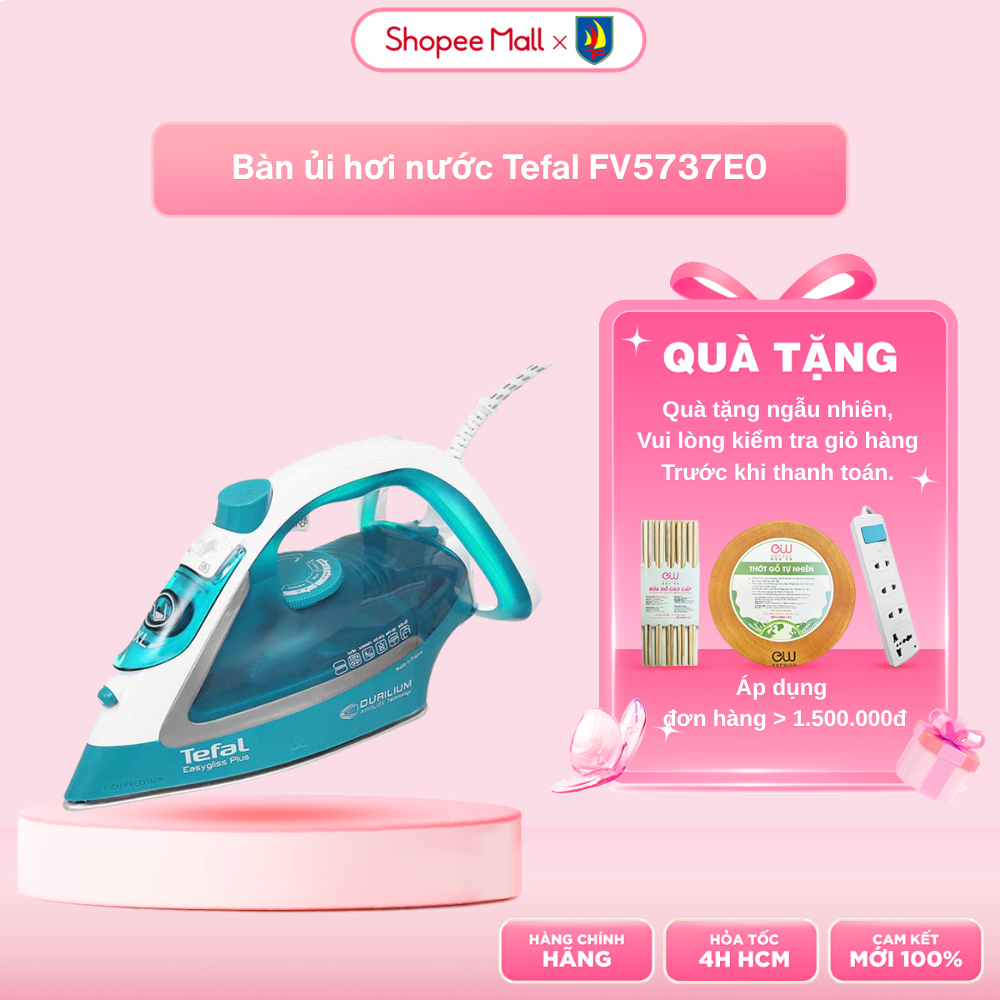Bàn ủi hơi nước Tefal FV5737E0 | Sản xuất tại Pháp | Công suất 2500W - Bảo Hành 24 Tháng