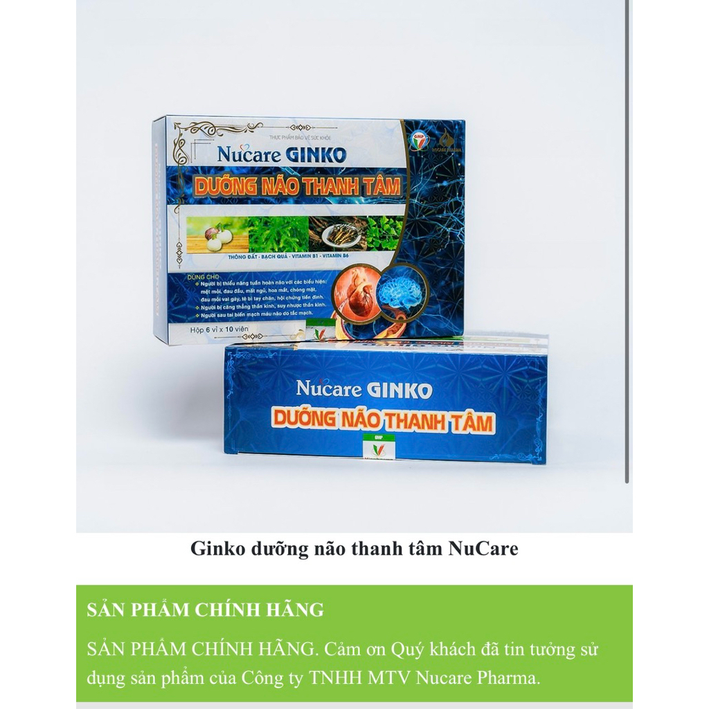 GINKO DƯỠNG NÃO THANH TÂM NUCARE