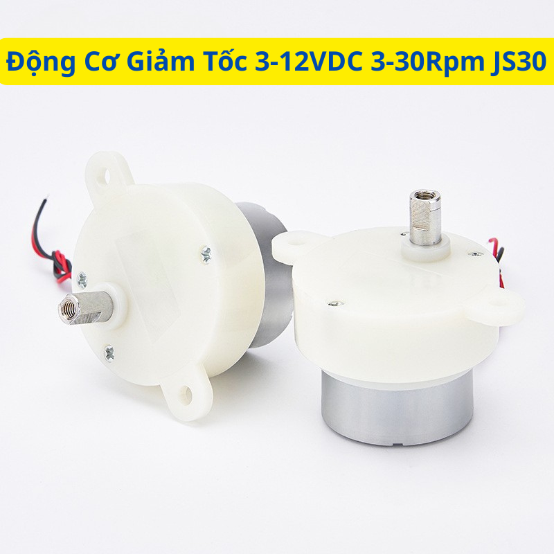 Động Cơ Giảm Tốc JS30 3-12VDC 3-30Rpm