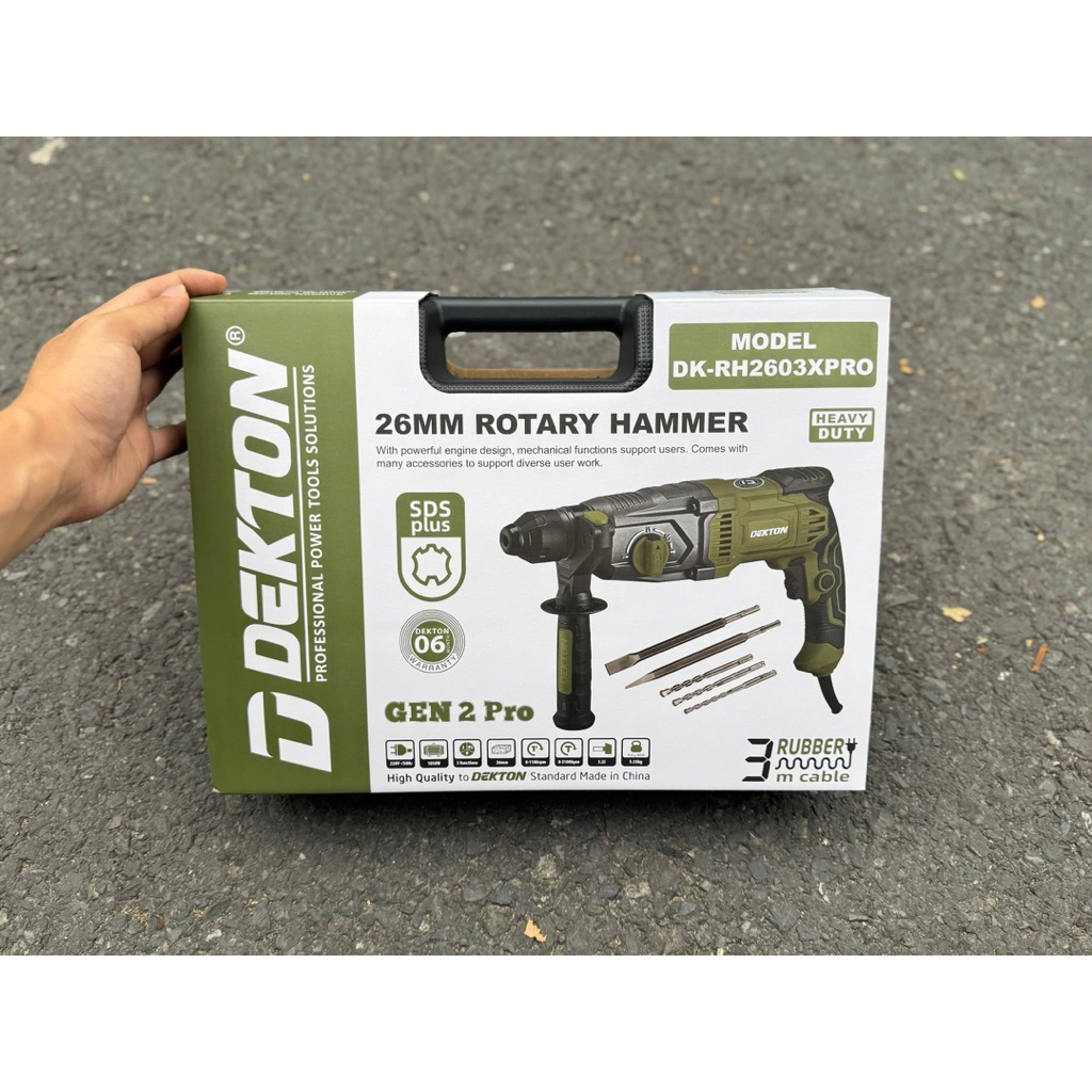 Máy khoan bê tông 3CN Dekton DK RH2603Xpro