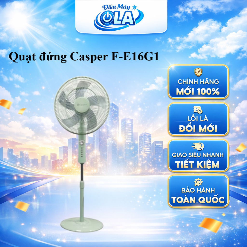 F-E16G1 - Quạt đứng Casper 5 cánh 47W F-E16G1 - GIAO TOÀN QUỐC
