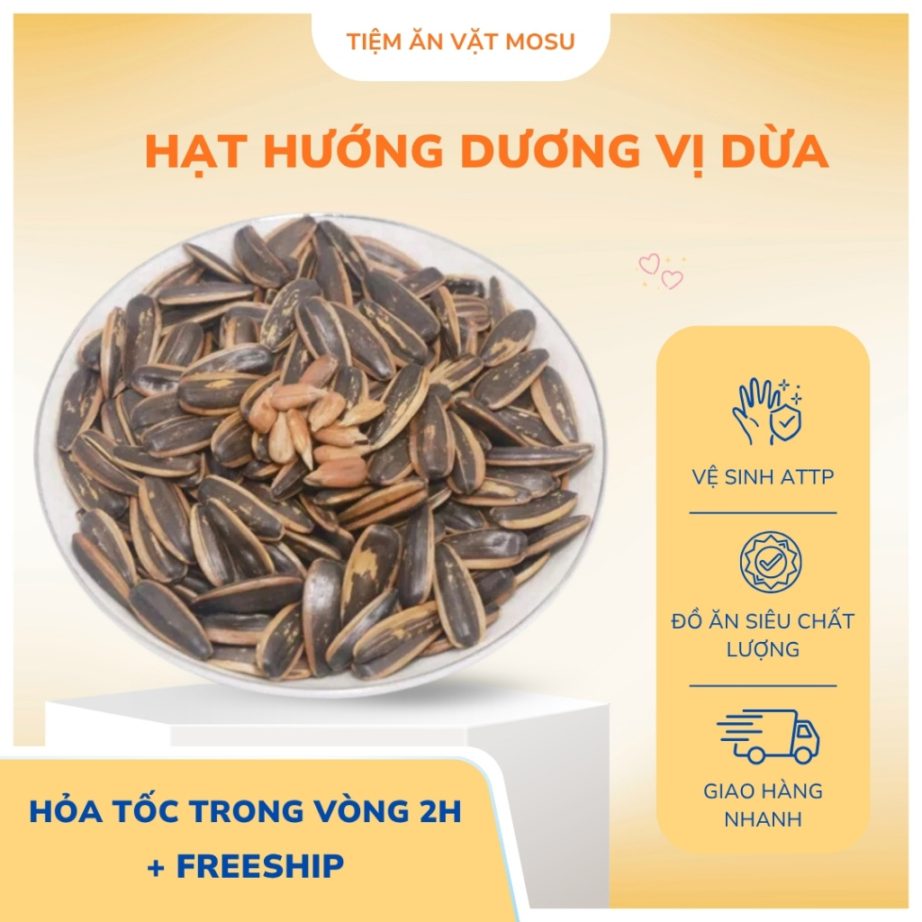 Hạt Hướng Dương Vị Dừa, Hạt Hướng Dương Tẩm Vị, Hướng Dương Ăn Vặt - Ăn Vặt Truyền Thống