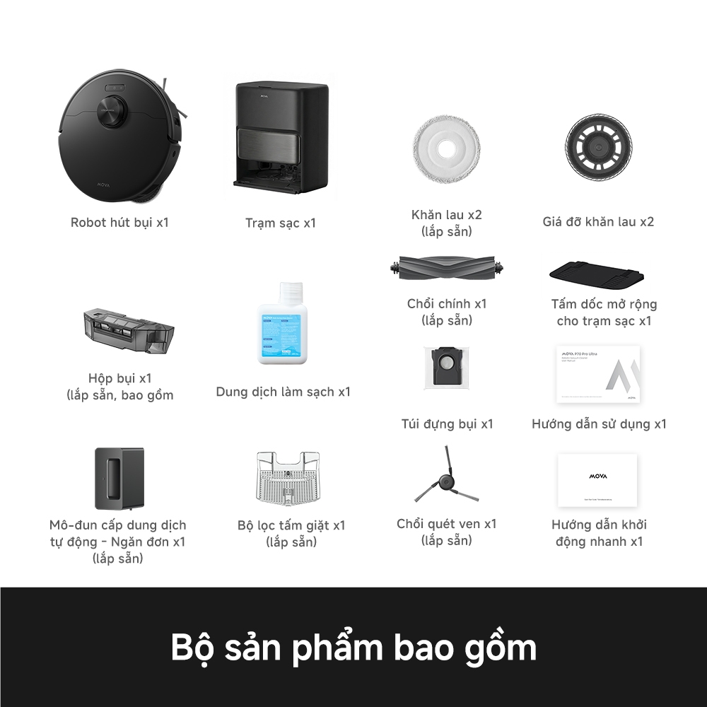 Robot Hút Bụi Lau Nhà MOVA P70 Pro Ultra | Lực Hút Đỉnh Cao | Trạm Sạc Đa Năng | Bảo hành 36 Tháng | BigBuy360 - bigbuy360.vn
