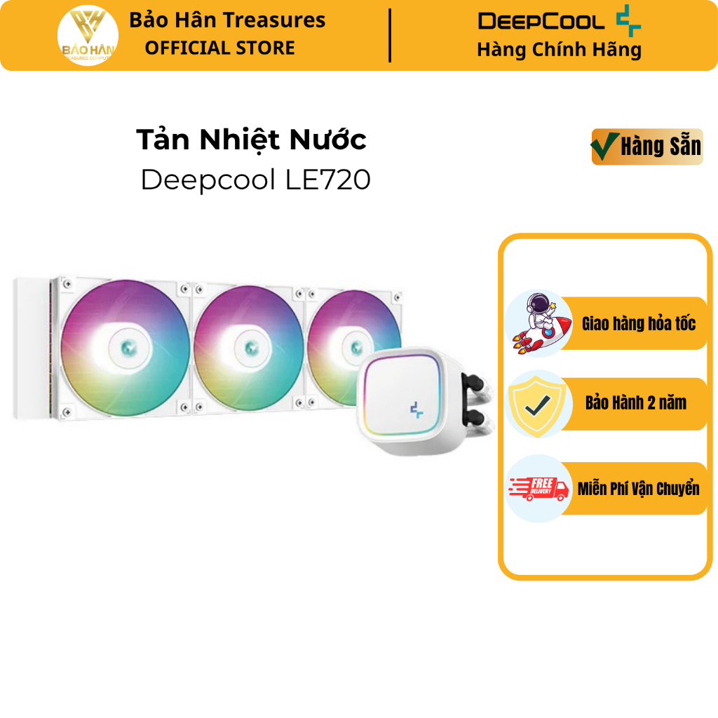 (New)Tản Nhiệt Nước Deepcool LE720/ LE720 WH LED ARGB (Black/ White) - Hàng Chính Hãng