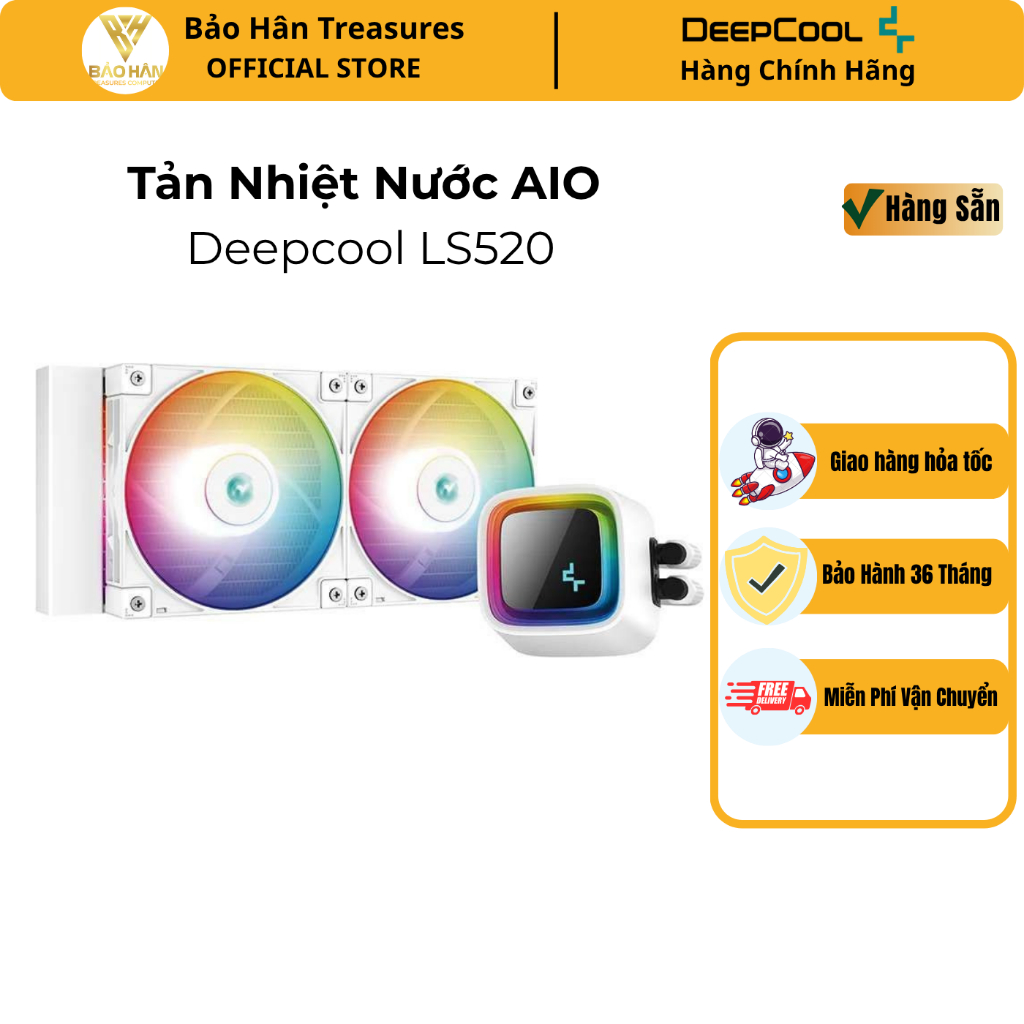 Tản Nhiệt Nước Deepcool LS520/ LS520 WH (Black/ White) - Hàng Chính Hãng