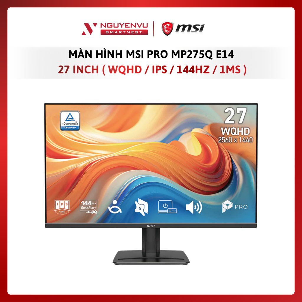 Màn hình MSI MP275Q E14 27 Inch (2K QHD/IPS/144Hz/1ms/Đen) / MP273QW E14 27 Inch (2K QHD/IPS/144Hz/1