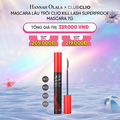 [HANNAH OLALA] Mascara Clio Cong Mi, Chống Trôi Kill Lash Superproof Mascara 7g