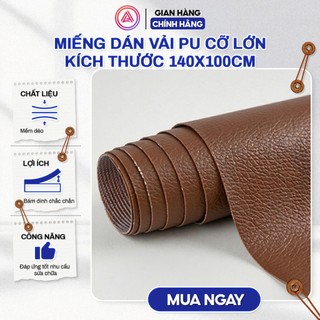 Da Dán Ghế Sofa, Da PU Cao Cấp Khổ Lớn 140x100cm, Dán Sofa, Túi Xách Bị Rách, Tự Dính Chống Nước Bền Đẹp