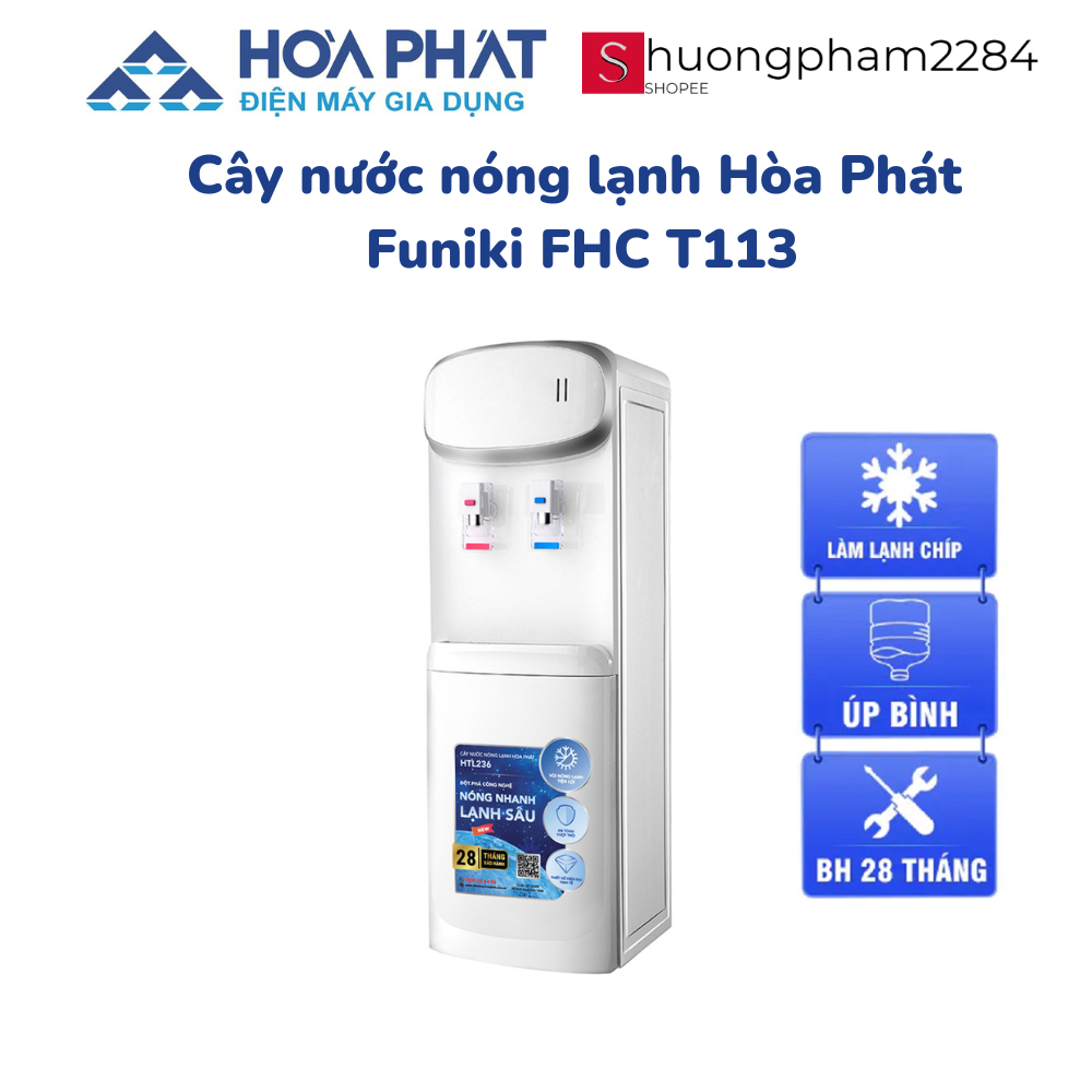 Cây nước nóng lạnh úp bình Funiki FHC T113 (mã thay thế HTL236) - Làm lạnh bằg chip điện tử - Hàng c