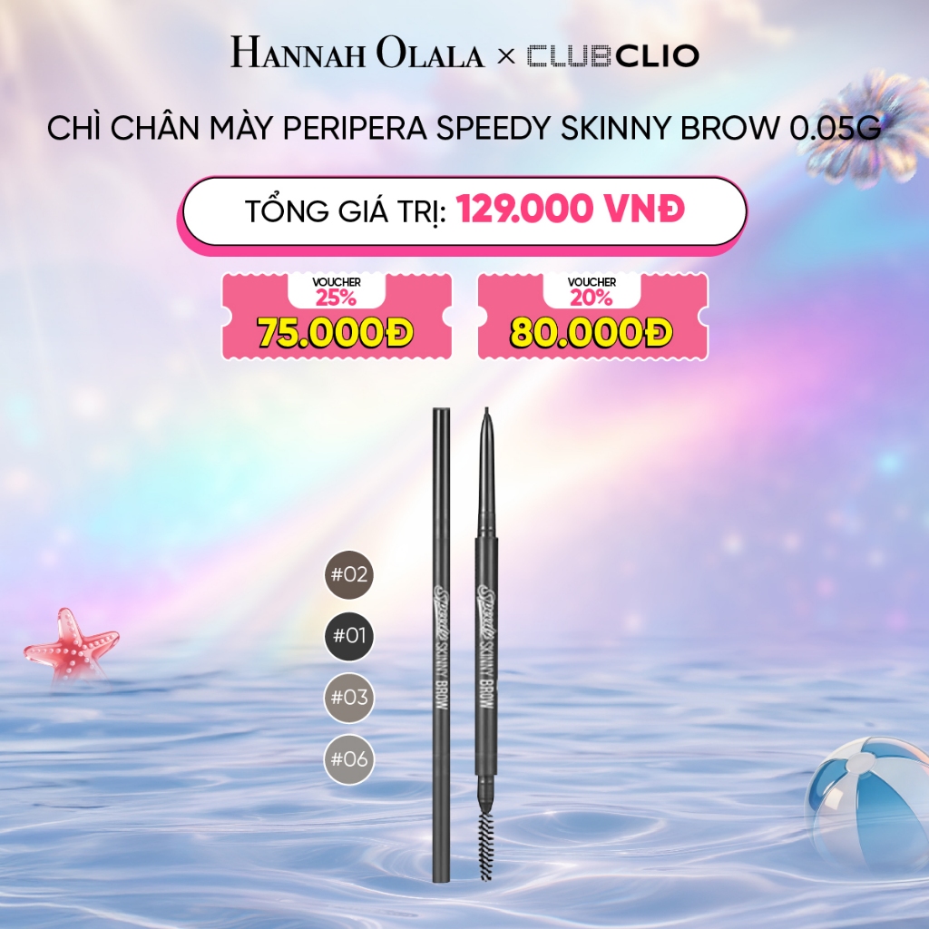 [HANNAH OLALA] Chì Chân Mày Peripera Speedy Skinny Brow 0.05g