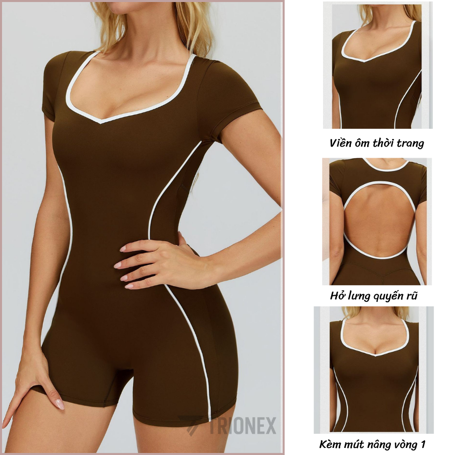 [K227-Mẫu Mới-Kèm Mút Ngực] Đồ bơi liền nữ TRIONEX Jumpsuit thoáng mát, hở lưng, tập gym, đi bơi | BigBuy360 - bigbuy360.vn