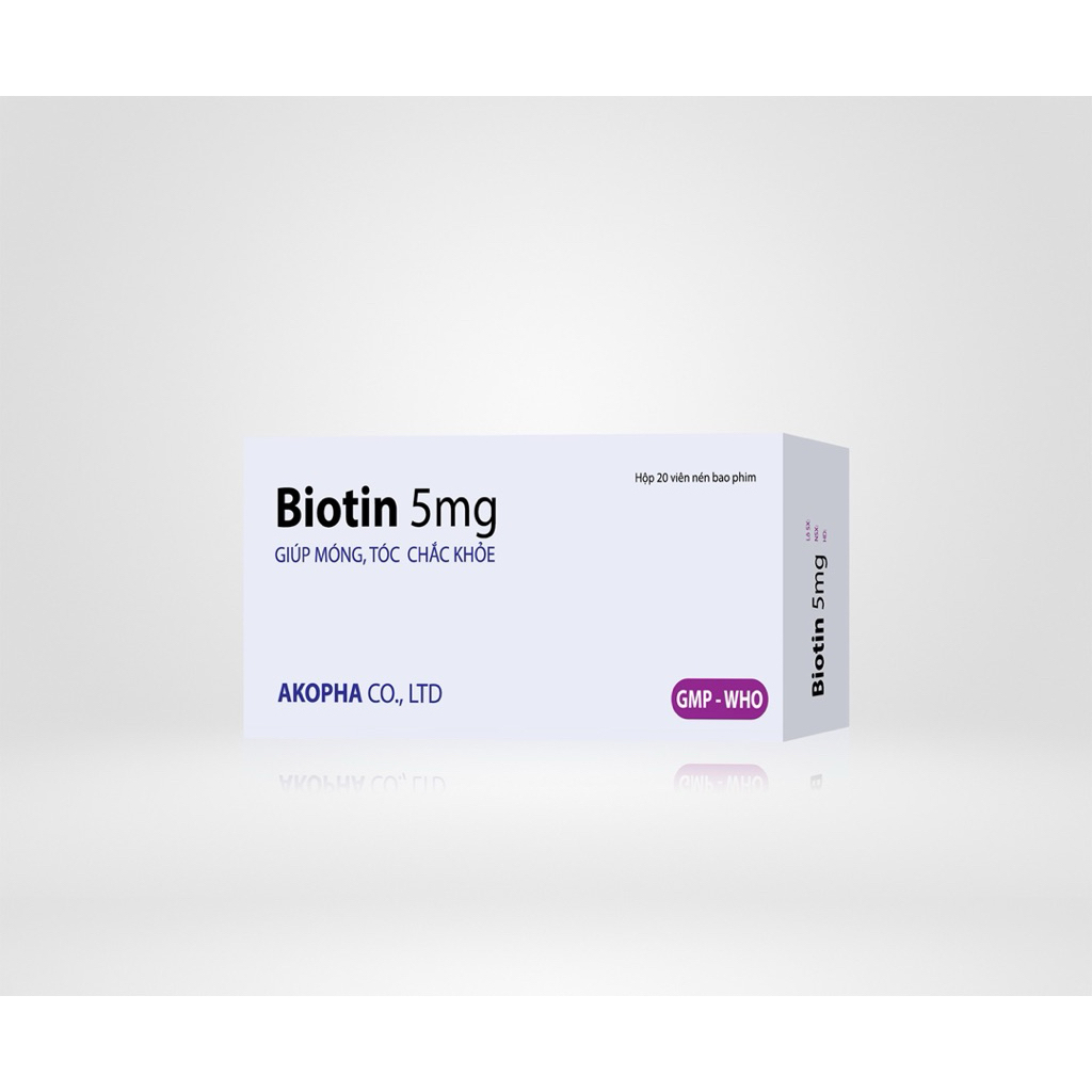 Viên Uống Biotin 5mg Vitamin H - Giảm Tóc Gãy Rụng Kích Mọc Tóc