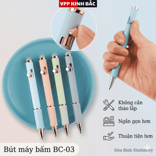 ( Bút Mới) Combo bút máy bấm cài BC-03 mực xóa dành cho học sinh từ lớp 1-5 dùng cả mực ống và mực lọ.