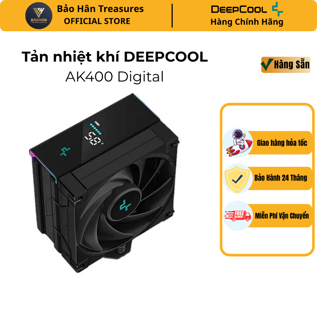 Tản nhiệt khí DEEPCOOL AK400 Digital/ AK400 WH Digital - Hàng Chính Hãng