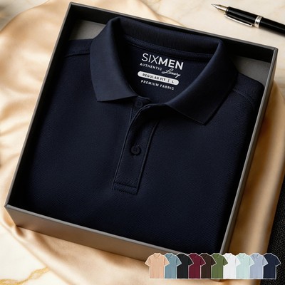 Áo polo nam cao cấp SIXMEN - BASIC TRƠN [Tặng Kèm Hộp Quà Xịn] vải cá sấu FeelMax thoáng mát