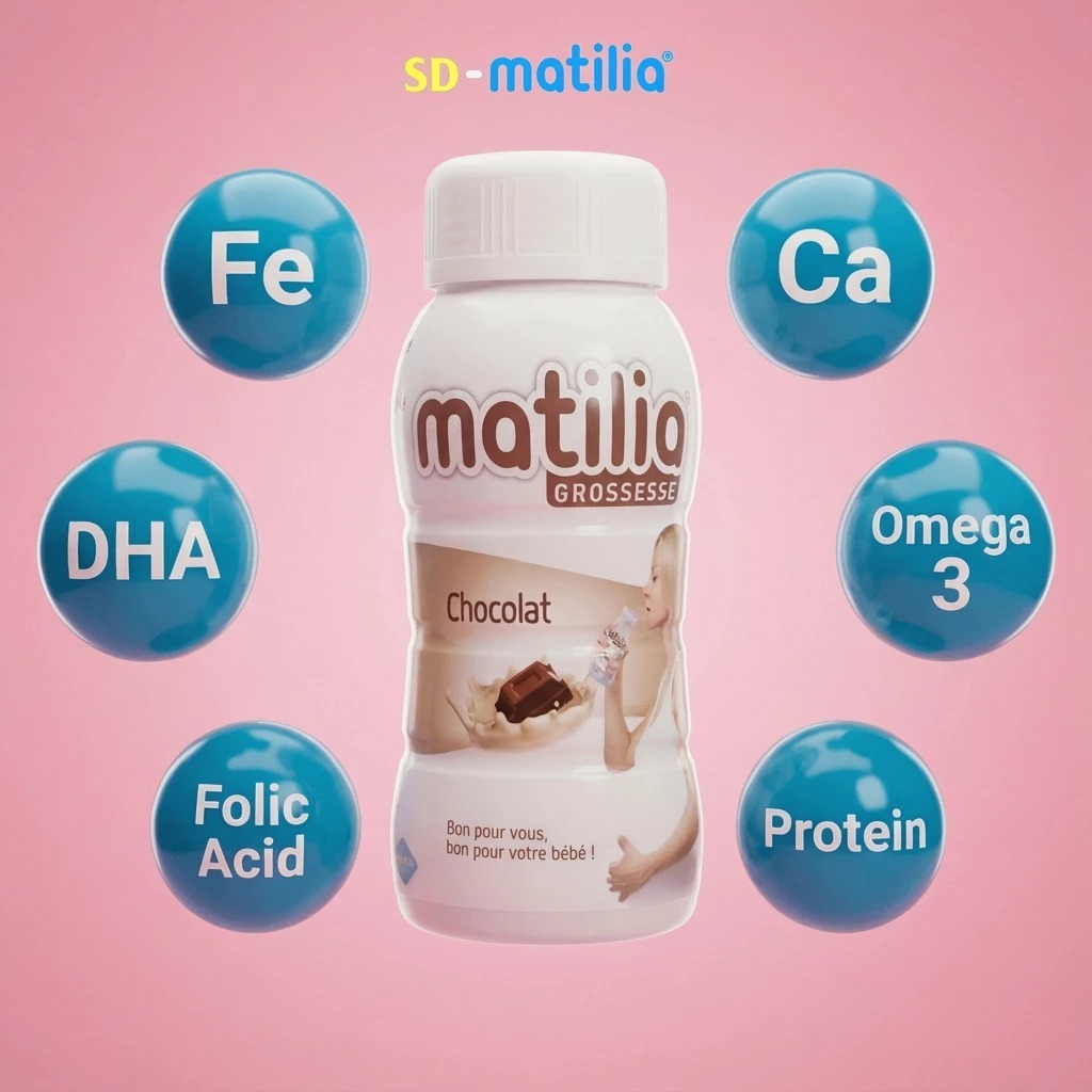 1 thùng Sữa bầu Matilia vị Socola Nội Địa Pháp Cho Mẹ Bầu date 11/2026