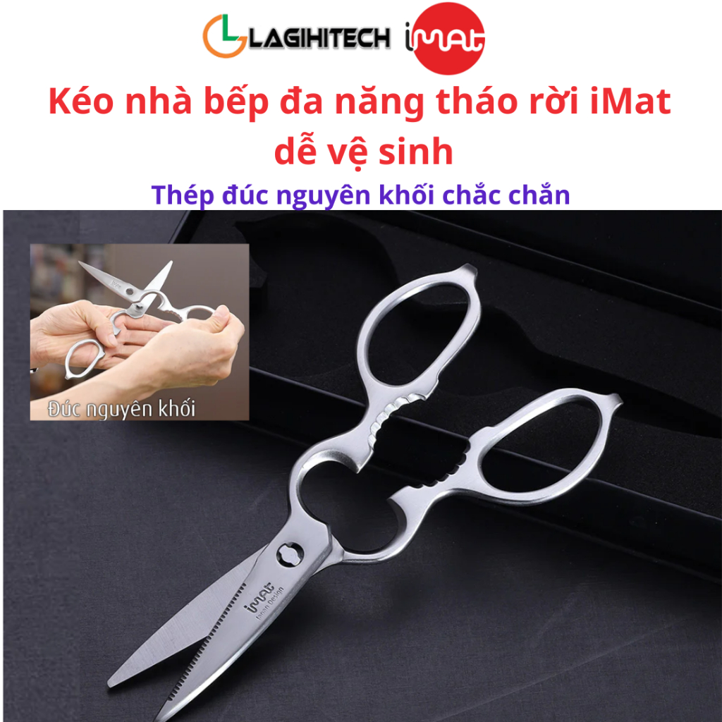 [LIVE] Kéo nhà bếp đa năng tháo rời iMat dễ vệ sinh - BH 12 Tháng - Hàng Chính Hãng
