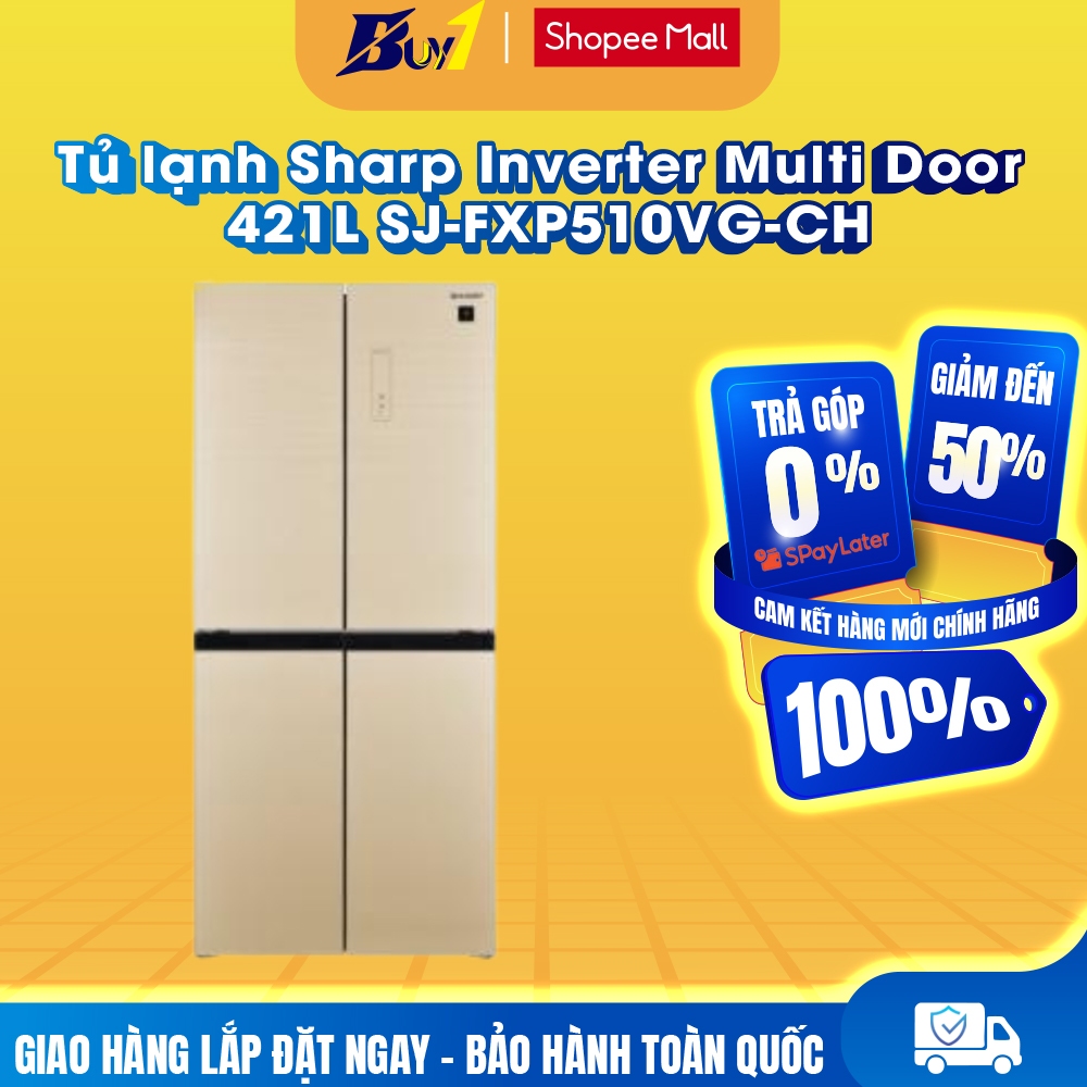 SJ-FXP510VG-CH - Tủ lạnh Sharp Inverter Multi Door 421 lít SJ-FXP510VG-CH - Hàng Chính Hãng