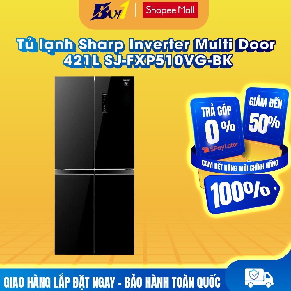 SJ-FXP510VG-BK - Tủ lạnh Sharp Inverter Multi Door 421 lít SJ-FXP510VG-BK - Hàng Chính Hãng