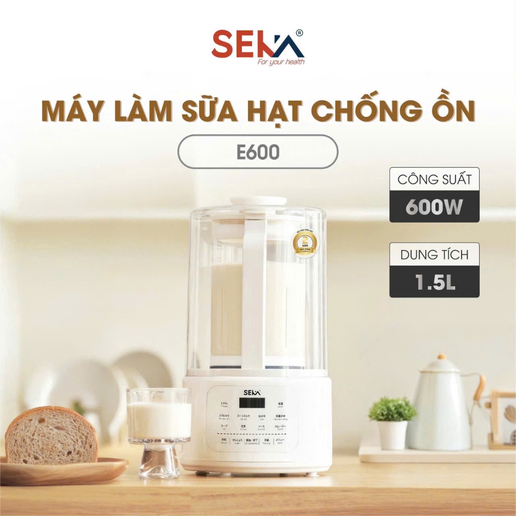Máy xay sữa hạt SEKA E300 E400 E600, Đa năng với 14 chức năng ưu Việt, bảo hành 12 tháng