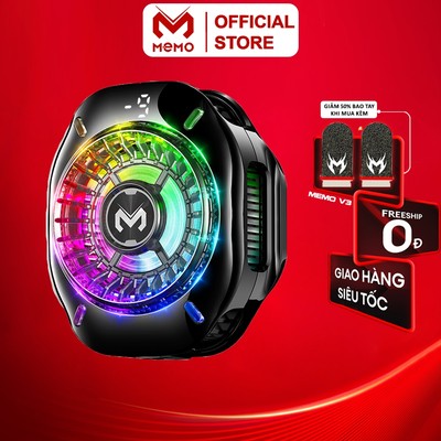 Sò lạnh tản nhiệt memo CX10 pro làm mát nhanh led RGB tăng hiệu năng FPS điện thoại game Liên quân PUBG FF