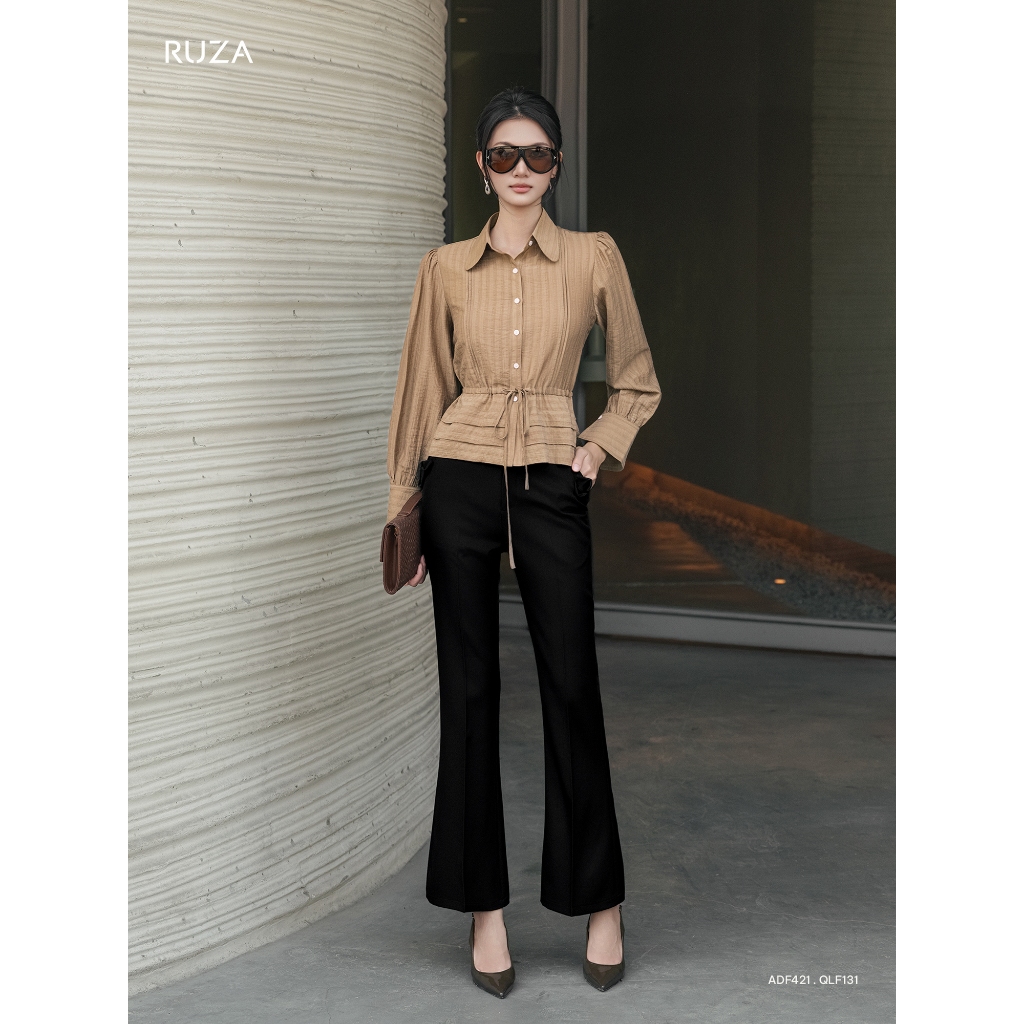 Quần tây nữ RUZA ống loe thời trang công sở chất dày dặn QLF131 QLF132