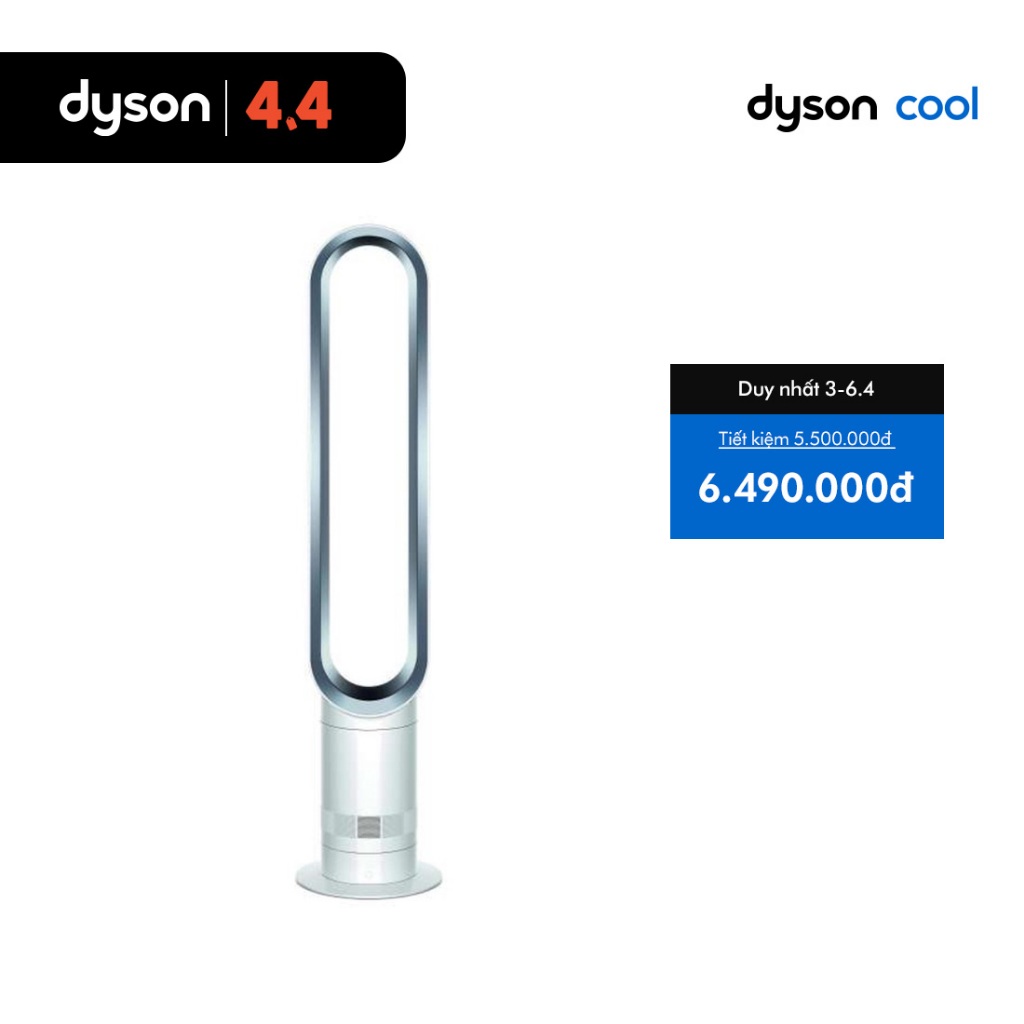 [3-6.4 SIÊU SALE SHOPEE] Quạt không cánh Dyson Cool™ AM07 (Trắng Bạc)