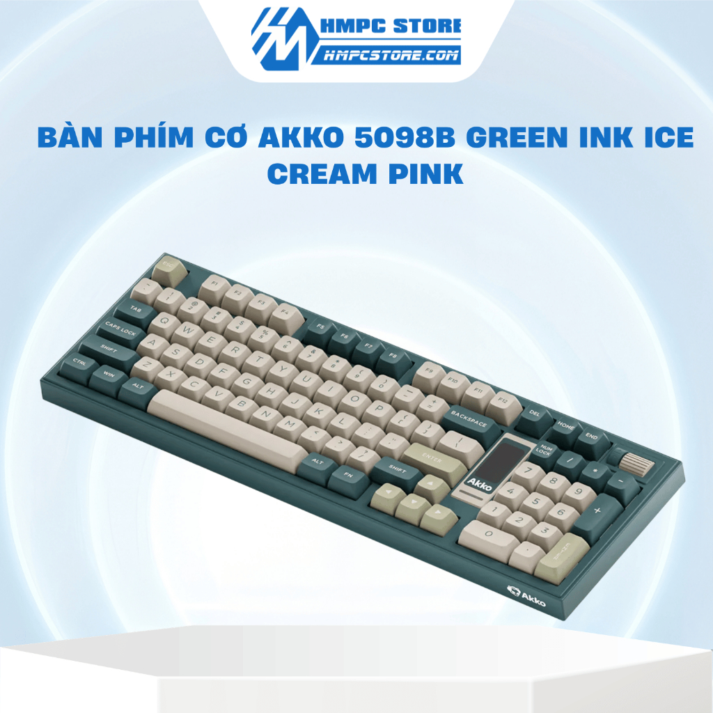 Bàn phím cơ AKKO 5098B Green Ink Ice Cream Pink
