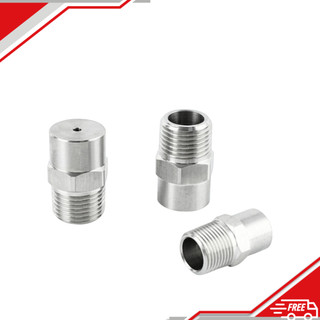 Béc Phun Nước Hình Nón Inox 304 - Đầu Phun Dập Bụi, Rửa, Làm Mát Ren Ngoài 13mm