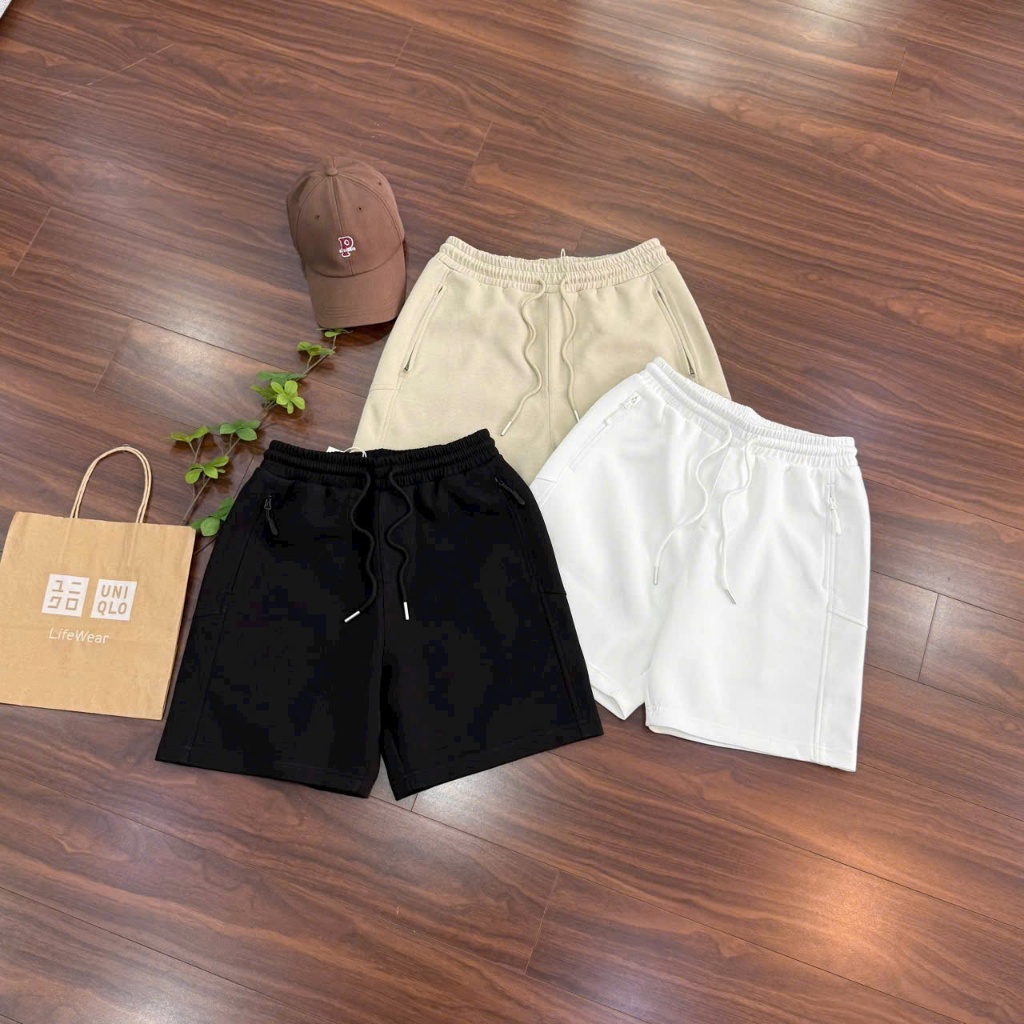 Quần Short Nam Chất Liệu Nỉ Hàn, Thoáng Mát, Có Khóa Túi- Chuẩn Mác NP193- LÂM HOÀNG BASIC