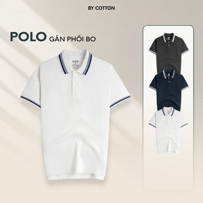 Áo Thun Nam Cao Cấp Polo Gân Phối Bo - Luôn Tặng Hộp Đóng - BY COTTON