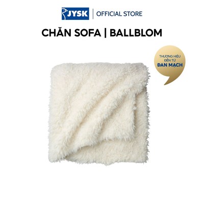 Chăn sofa | JYSK BALLBLOM | polyester | trắng | R130xD180cm