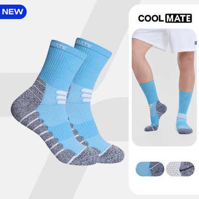[MUA 2 GIẢM 5%]Tất Pickleball Nam Cổ Trung êm ái, co giãn, thấm hút Coolmate